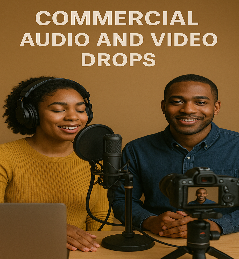 Commercial audio and video drops